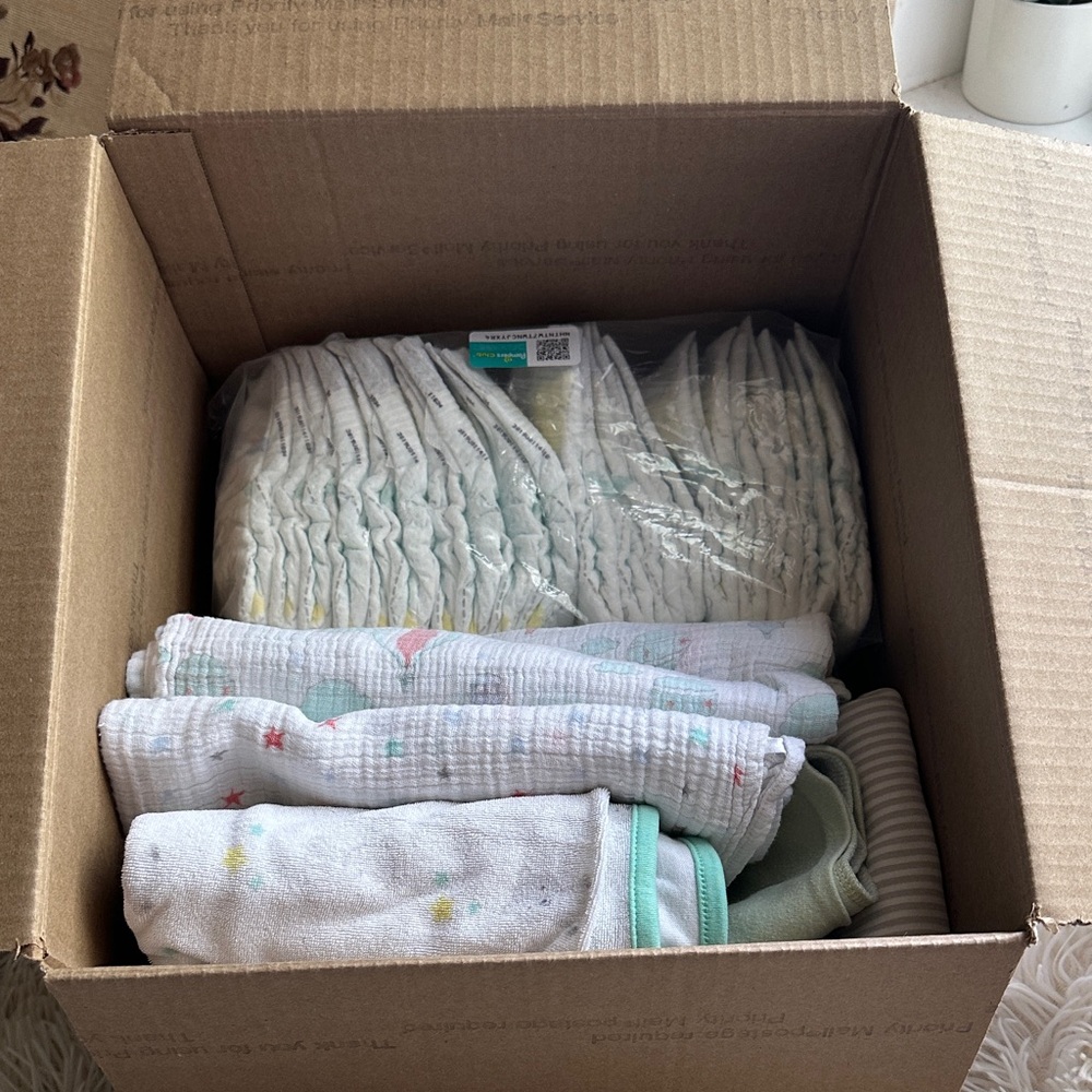 Baby Essentials Bundle with Diapers and Blankets